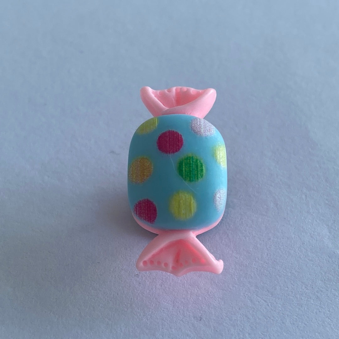 Rectangular Swirl Candy - Pale Blue and Pink