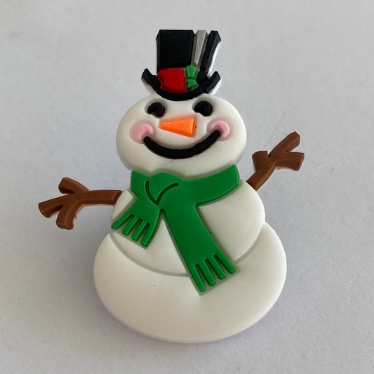 Christmas Snowman Green Scarf