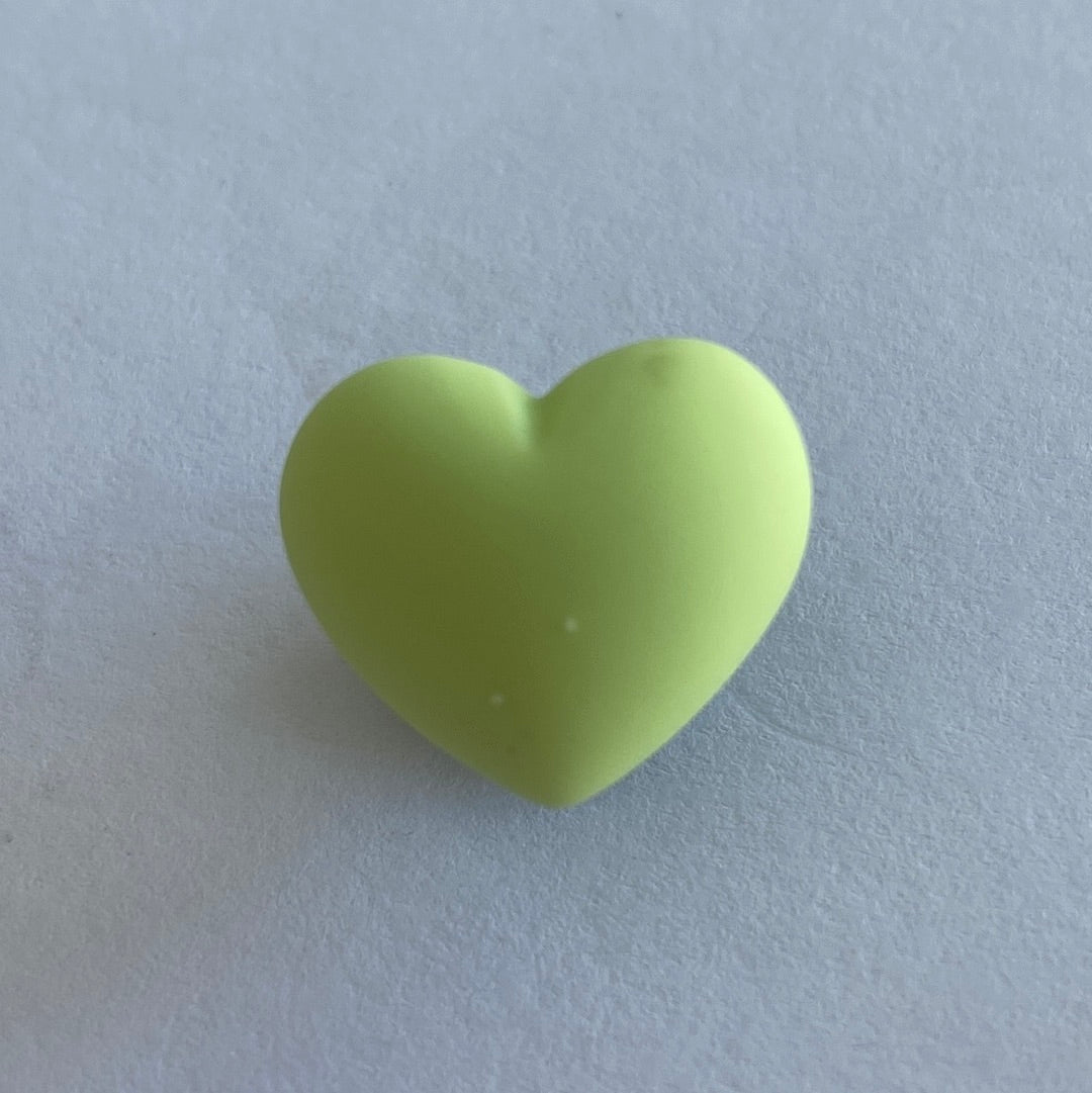 3D Creamy Heart - Pale Green