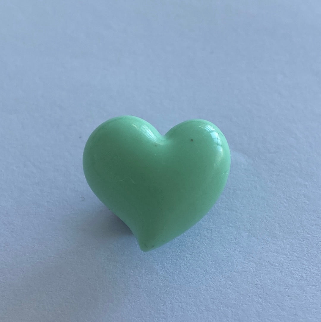 3D Glossy Heart - Pale Green