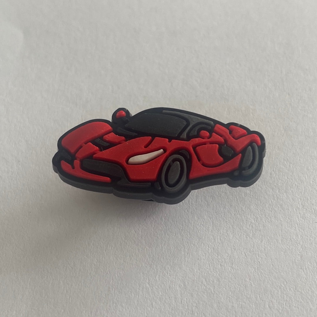 Red Sports Car, Black Roof