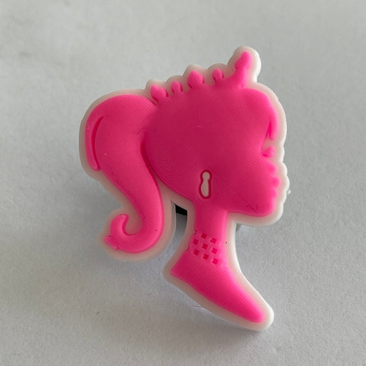 Barbie Pink Head Silhouette Pony Tail