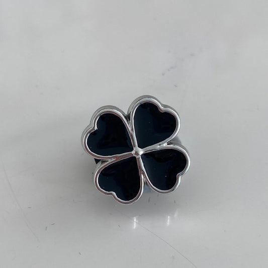 Black Four Leaf Clover