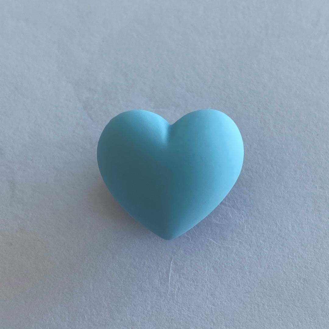 3D Creamy Heart - Pale Blue