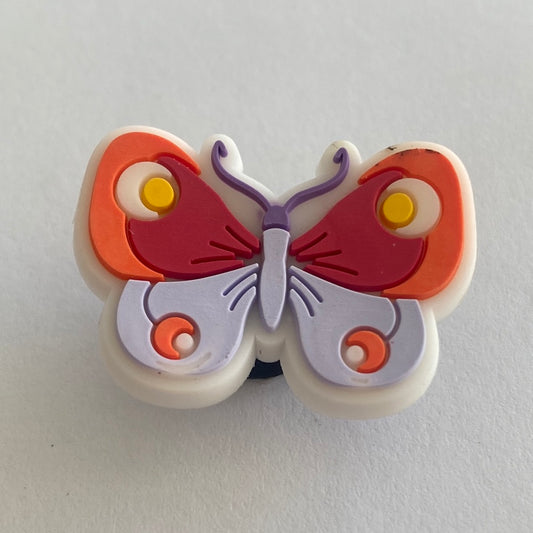 Butterfly - Orange, Red and Purple Rounded