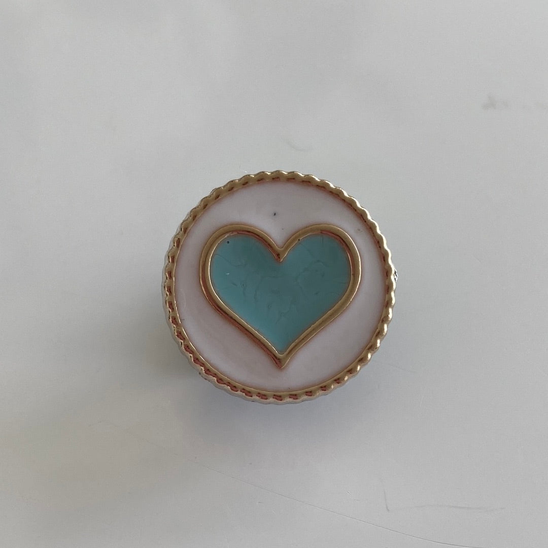 Turquoise Heart Set in Circle