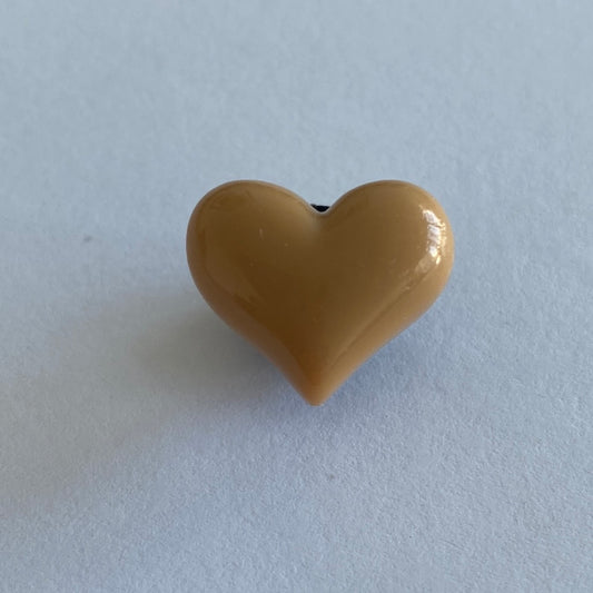 3D Glossy Heart - Caramel