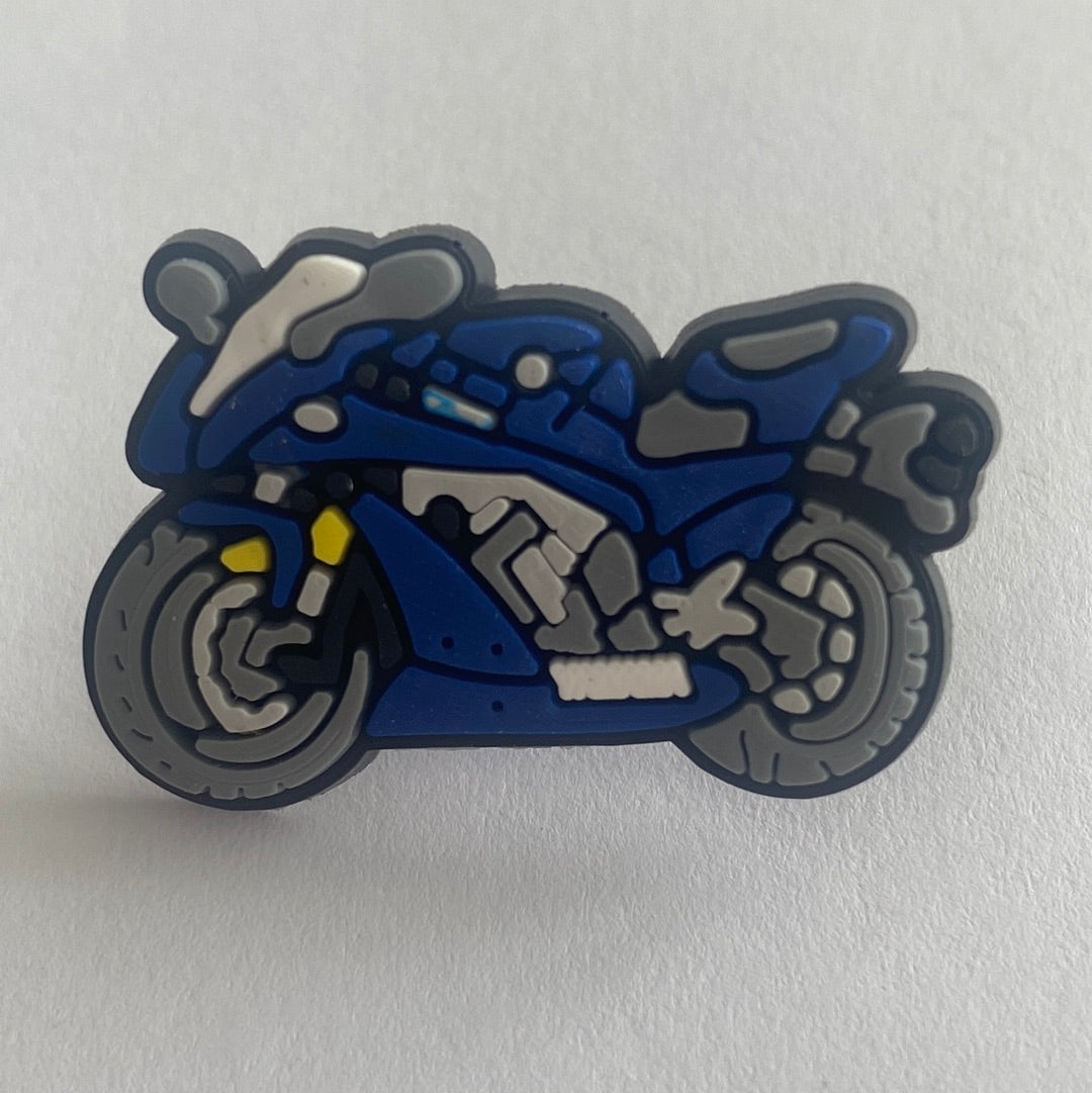 Motorbike Blue and Grey - Thick Wheels