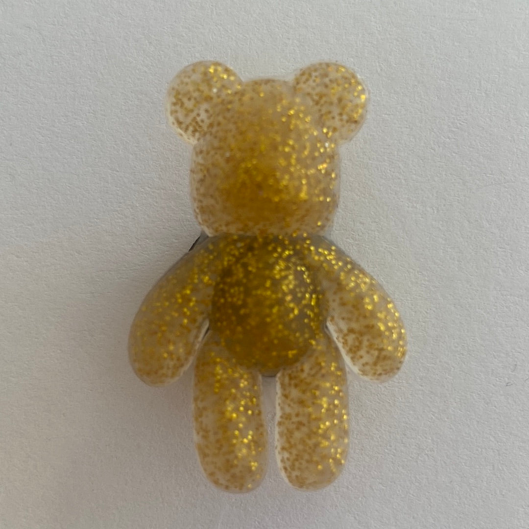 3D Bear - Gold Glitter