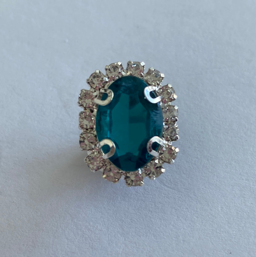 Oval Rhinestone - Ocean