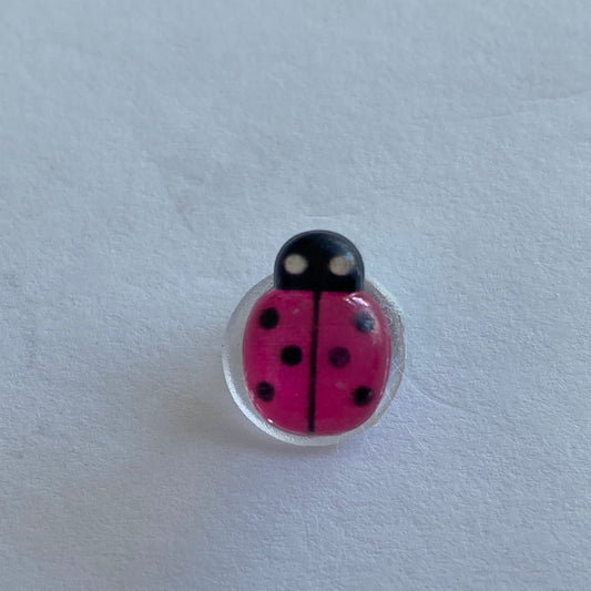 Small Glossy Ladybird - Hot Pink