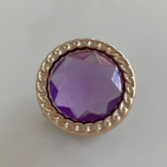 Round Faux Amethyst