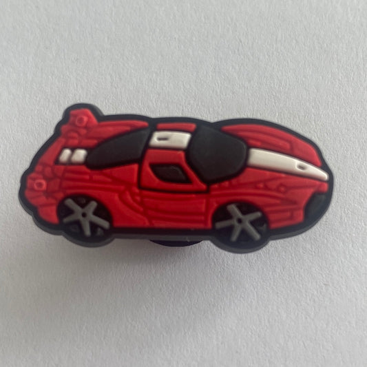 Red Sports Car with White Centre Stripe