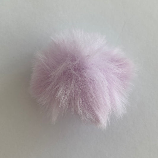 Faux Rabbit Fluff Ball - Soft Purple