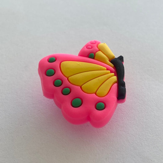 Butterfly - Neon Pink Wings Closed Left