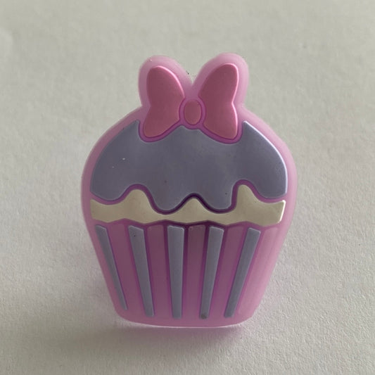 Pastel Purple Iced Cupcake with Bow on Top